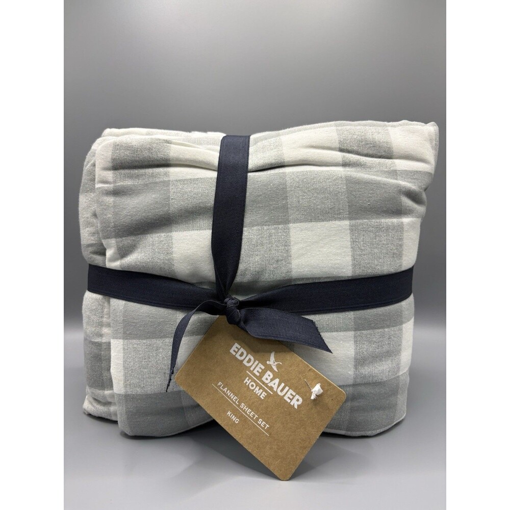 Eddie Bauer Home Flannel Cotton Sheet Set KING